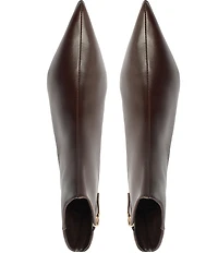Schutz Mikki Mid Leather Dress Booties