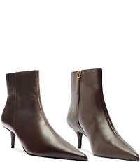 Schutz Mikki Mid Leather Dress Booties