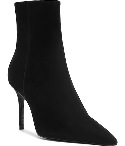 Schutz Mikki Nubuck Suede Pointed Toe Stiletto Dress Booties