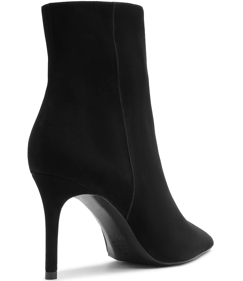 Schutz Mikki Nubuck Suede Pointed Toe Stiletto Dress Booties