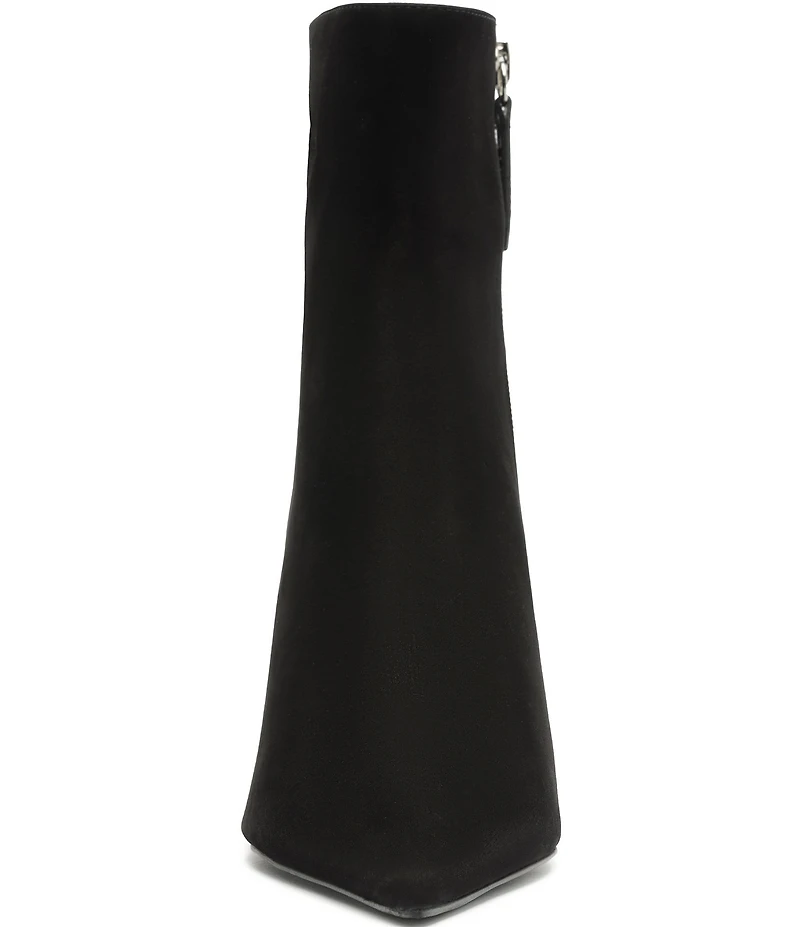 Schutz Mikki Nubuck Suede Pointed Toe Stiletto Dress Booties
