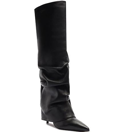 Schutz Mikki Up Cloak Leather Tall Boots