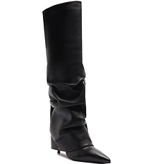 Schutz Mikki Up Cloak Leather Tall Boots