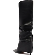 Schutz Mikki Up Cloak Leather Tall Boots