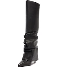 Schutz Mikki Up Cloak Leather Tall Boots
