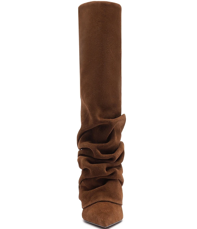 Schutz Mikki Up Cloak Suede Tall Boots