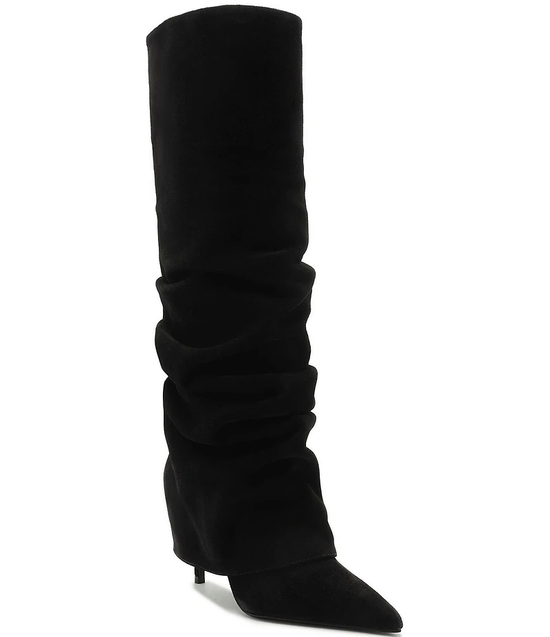 Schutz Mikki Up Cloak Suede Tall Boots
