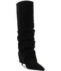 Schutz Mikki Up Cloak Suede Tall Boots
