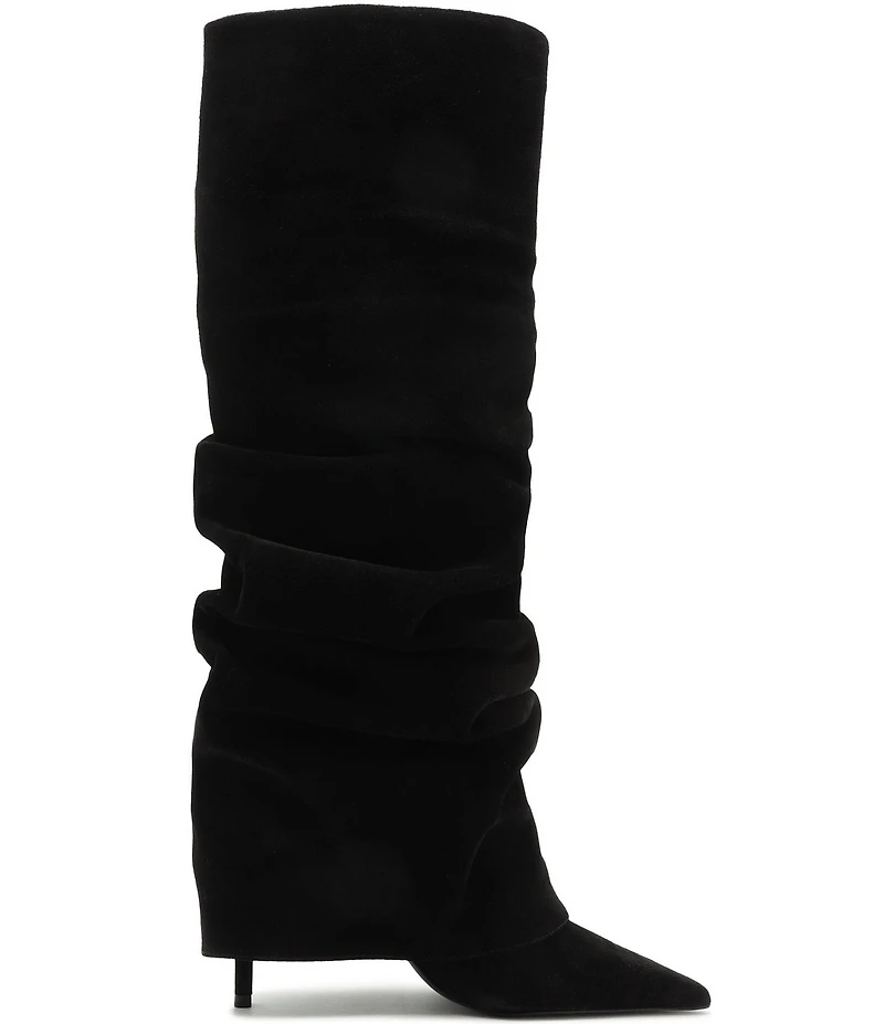 Schutz Mikki Up Cloak Suede Tall Boots