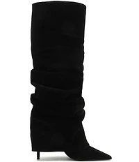 Schutz Mikki Up Cloak Suede Tall Boots