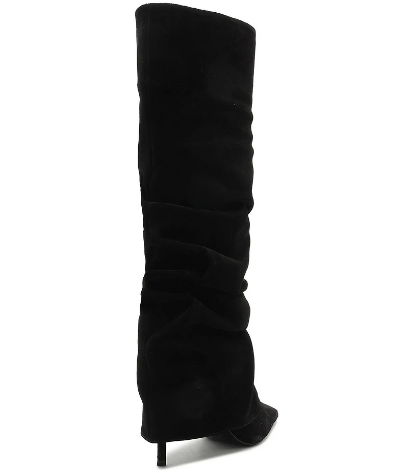 Schutz Mikki Up Cloak Suede Tall Boots