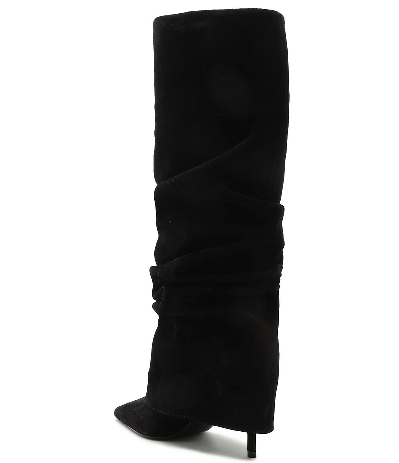 Schutz Mikki Up Cloak Suede Tall Boots