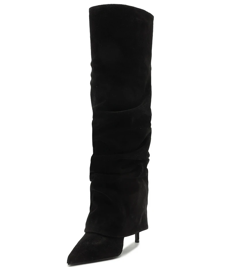 Schutz Mikki Up Cloak Suede Tall Boots