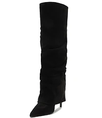 Schutz Mikki Up Cloak Suede Tall Boots