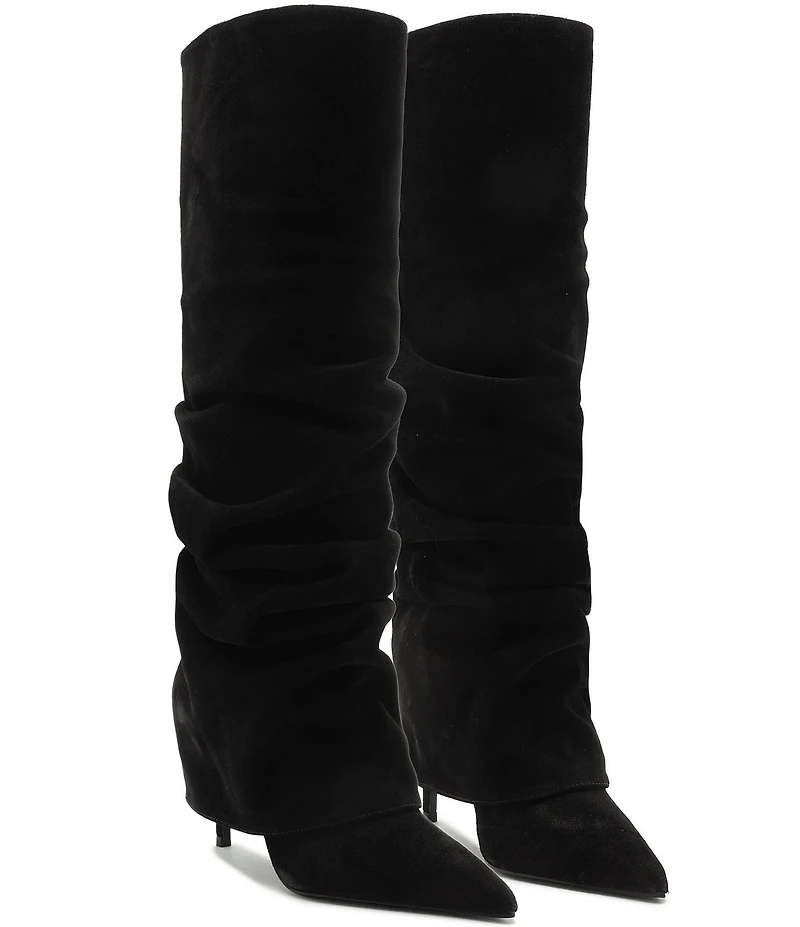 Schutz Mikki Up Cloak Suede Tall Boots