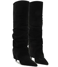 Schutz Mikki Up Cloak Suede Tall Boots