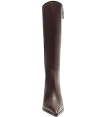 Schutz Mikki Up Leather Block Heel Tall Boots
