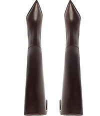Schutz Mikki Up Leather Block Heel Tall Boots