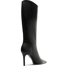 Schutz Mikki Up Leather Stiletto Tall Boots
