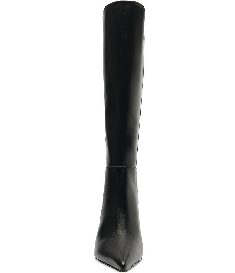 Schutz Mikki Up Leather Stiletto Tall Boots