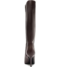 Schutz Mikki Up Leather Stiletto Tall Boots