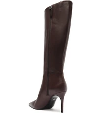 Schutz Mikki Up Leather Stiletto Tall Boots