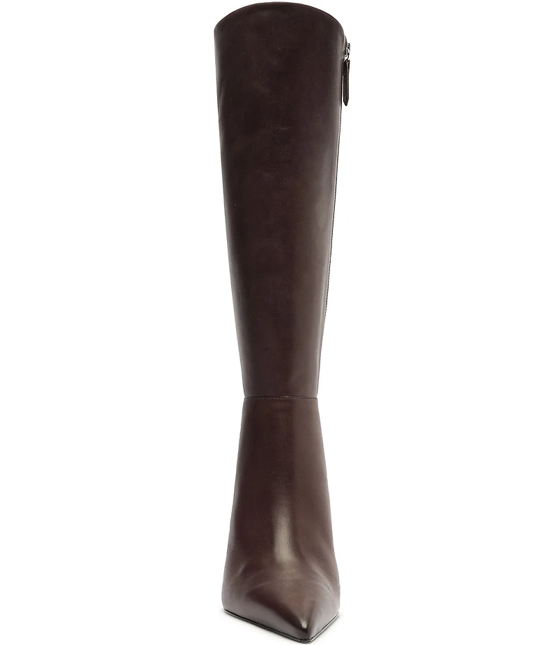 Schutz Mikki Up Leather Stiletto Tall Boots