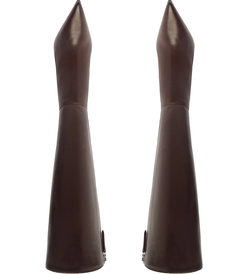 Schutz Mikki Up Leather Stiletto Tall Boots