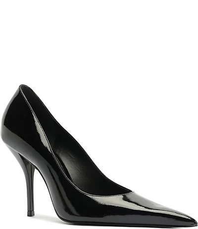 Schutz Miranda Patent Leather Pointed Toe Stiletto Pumps