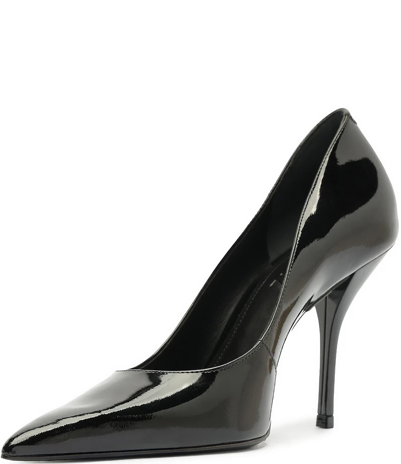 Schutz Miranda Patent Leather Pointed Toe Stiletto Pumps