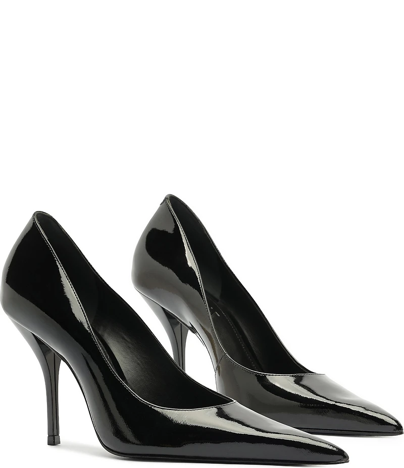 Schutz Miranda Patent Leather Pointed Toe Stiletto Pumps