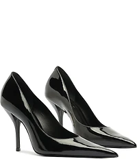 Schutz Miranda Patent Leather Pointed Toe Stiletto Pumps