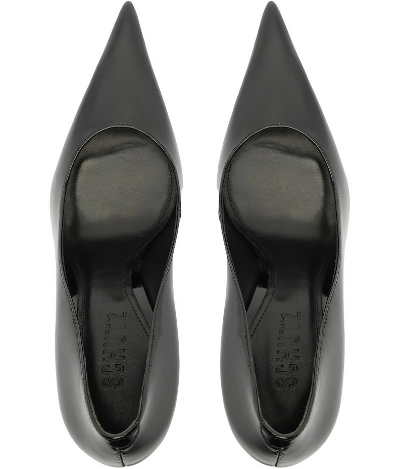 Schutz Miranda Patent Leather Pointed Toe Stiletto Pumps