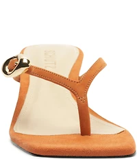 Schutz Miriam Nubuck Suede Thong Dress Sandals