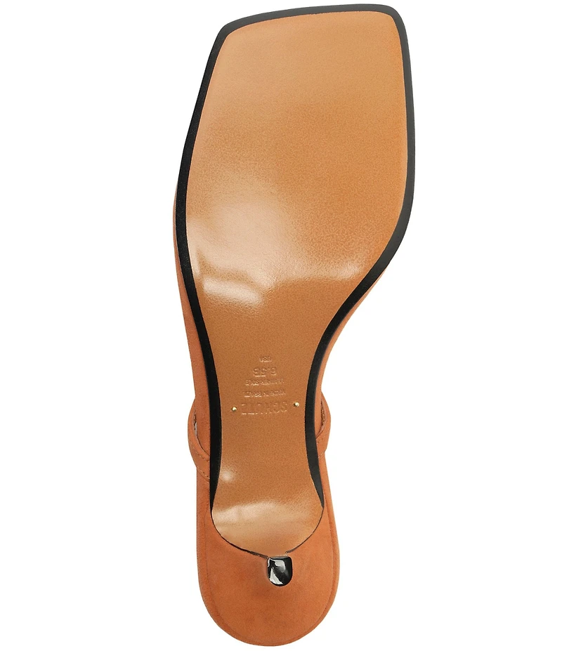 Schutz Miriam Nubuck Suede Thong Dress Sandals