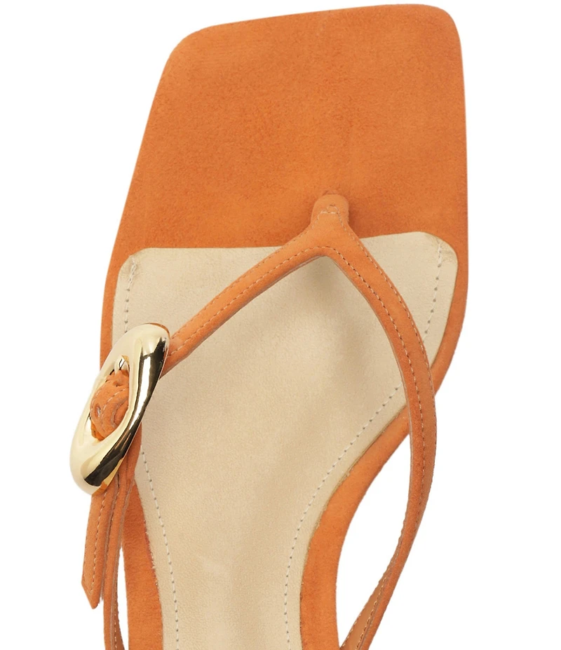 Schutz Miriam Nubuck Suede Thong Dress Sandals