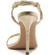 Schutz Nara Metallic Leather Dress Sandals