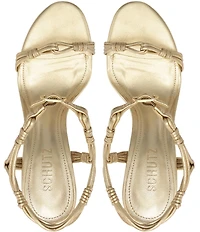 Schutz Nara Metallic Leather Dress Sandals