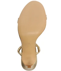 Schutz Nara Metallic Leather Dress Sandals