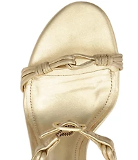 Schutz Nara Metallic Leather Dress Sandals