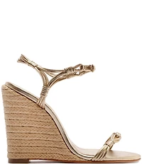 Schutz Nara Leather Espadrille Wedge Sandals