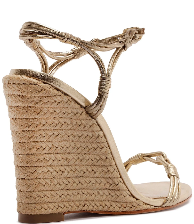 Schutz Nara Leather Espadrille Wedge Sandals
