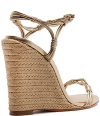 Schutz Nara Leather Espadrille Wedge Sandals