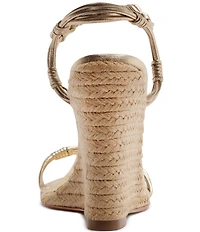 Schutz Nara Leather Espadrille Wedge Sandals