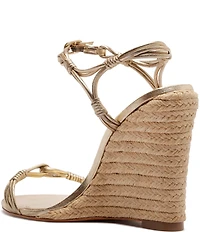 Schutz Nara Leather Espadrille Wedge Sandals
