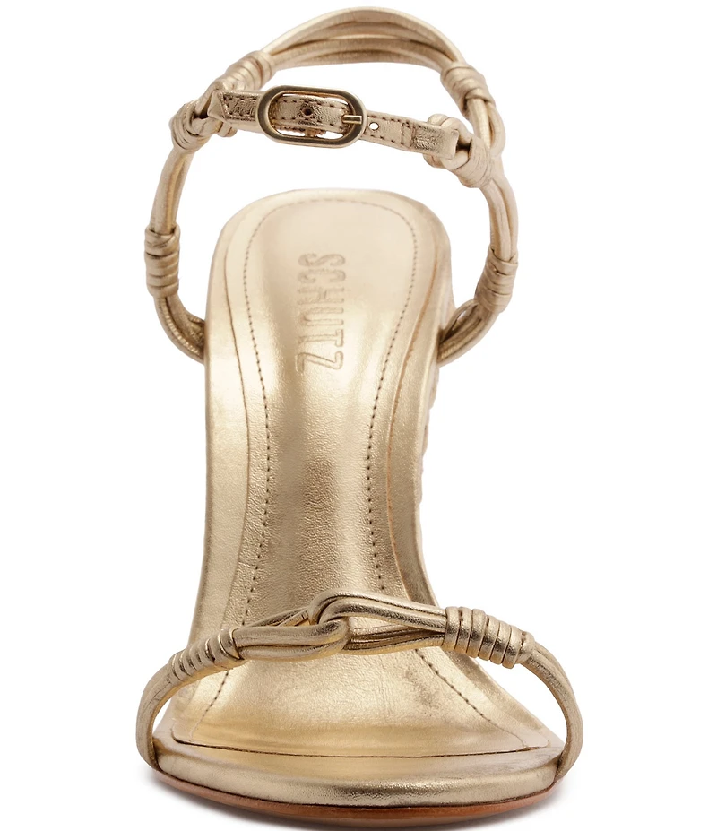 Schutz Nara Leather Espadrille Wedge Sandals