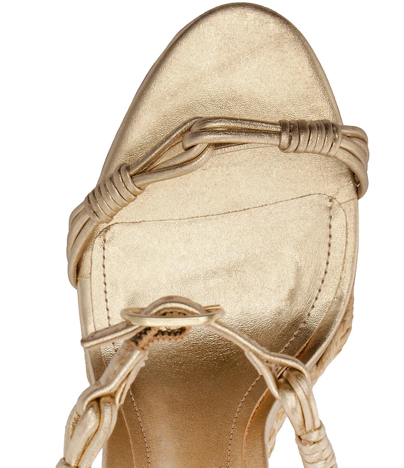 Schutz Nara Leather Espadrille Wedge Sandals
