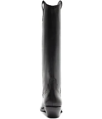 Schutz Nash Up Leather Pointed Toe Tall Western Boots