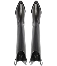Schutz Nash Up Leather Pointed Toe Tall Western Boots