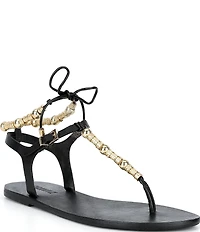 Schutz Nia Beaded Thong Sandals